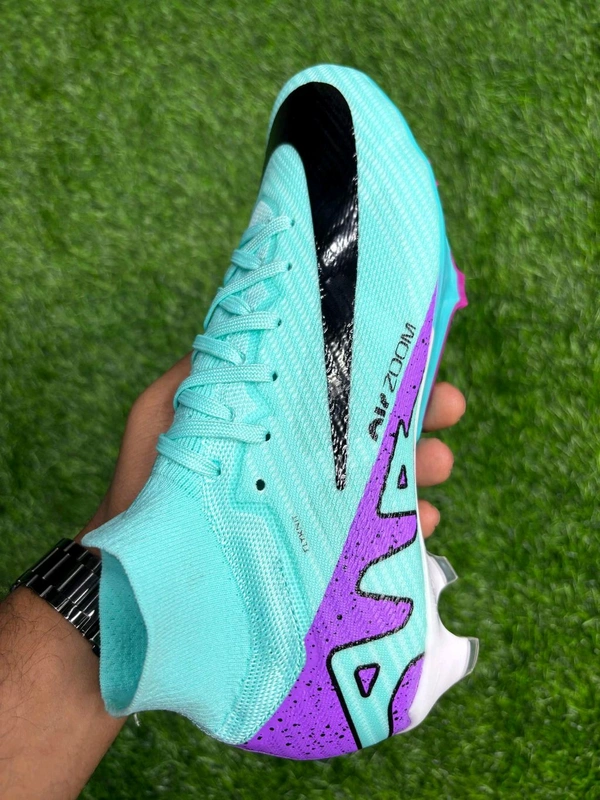 Mercurial Vapor 15 Superfly 9 Sky-blue High Top FG - 7