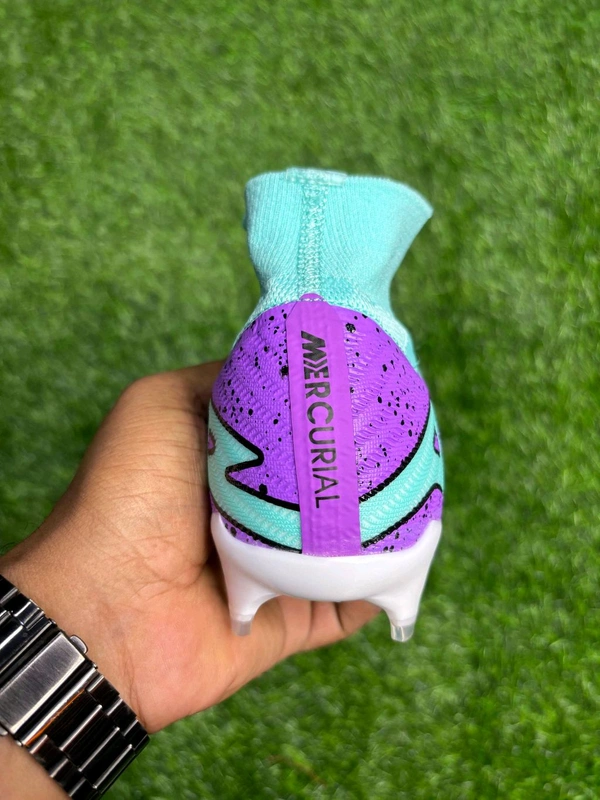 Mercurial Vapor 15 Superfly 9 Sky-blue High Top FG - 7