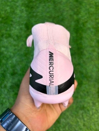 Mercurial Superfly 9 Baby Pink FG High-Top With Lace - 5.5