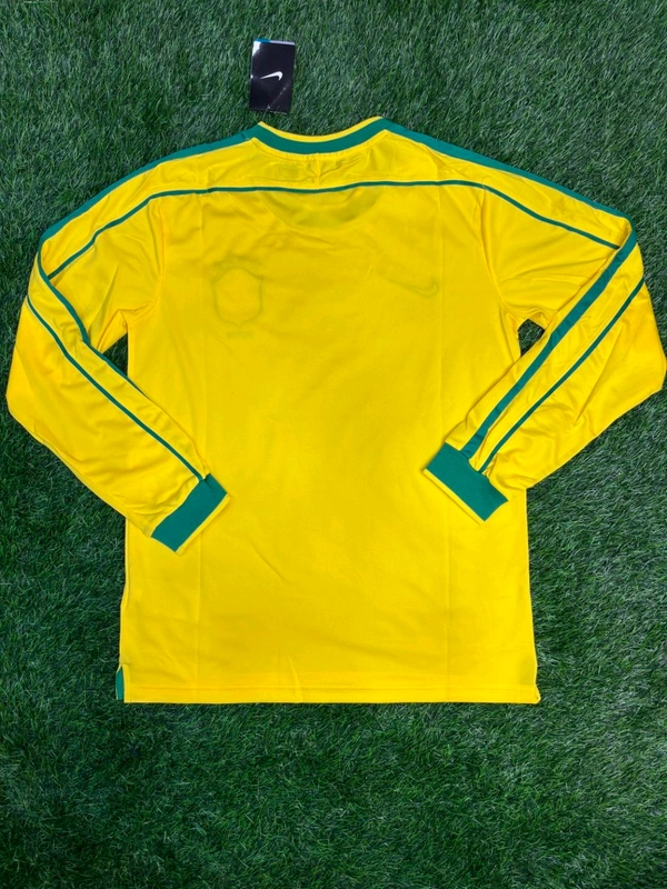 Retro Brazil 1998 World Cup Jersey Full Sleeve - S