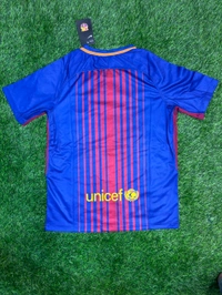 Retro FC Barcelona 17/18 Home Half Sleeve Jersey - L