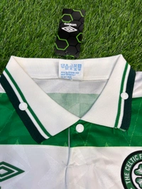 Retro Celtic Home 1989-90 Half Sleeve - L
