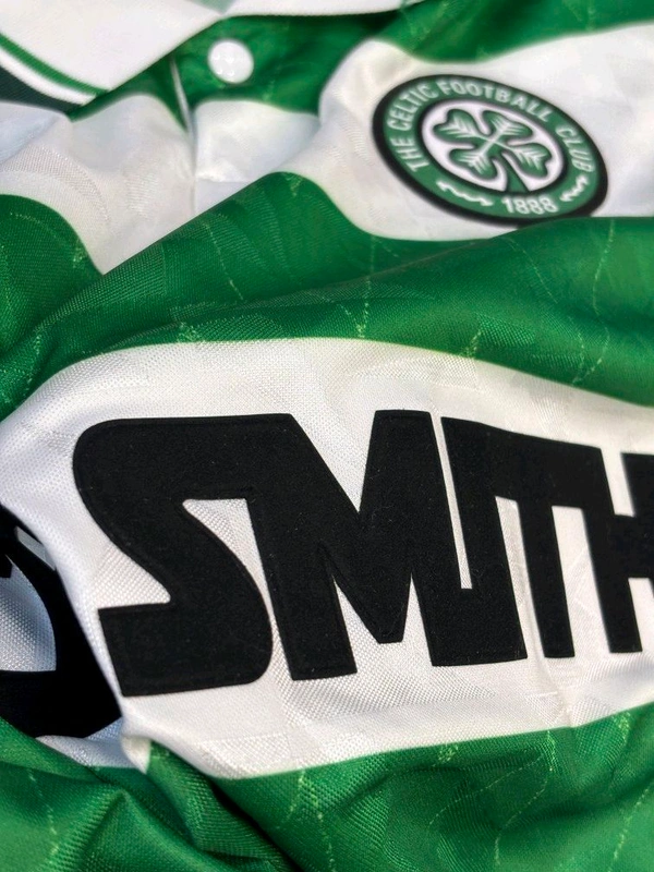 Retro Celtic Home 1989-90 Half Sleeve - L