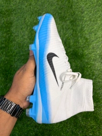 Mercurial Superfly 5 White Sky-blue FG High Top - 6