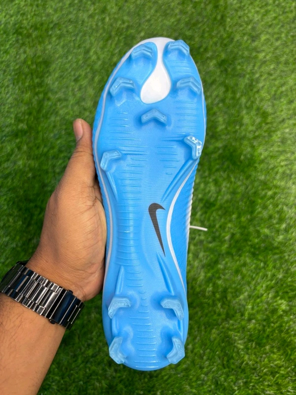 Mercurial Superfly 5 White Sky-blue FG High Top - 6
