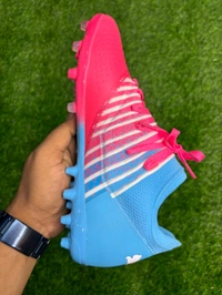Future Pink And Blue Colour FG+AG Multi Ground Boot With Lace - 7.5