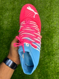 Future Pink And Blue Colour FG+AG Multi Ground Boot With Lace - 6.5