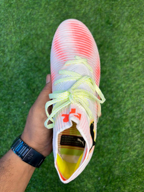 Future 8 Ultimate White And Orange FG With Lace  - 9