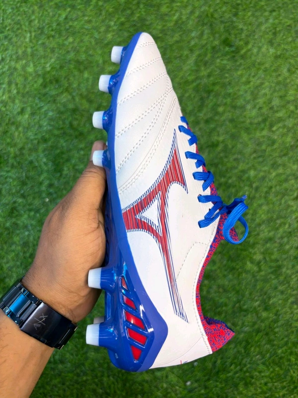 Mizuno Neo 3 White And Blue FG With Lace - 9.5