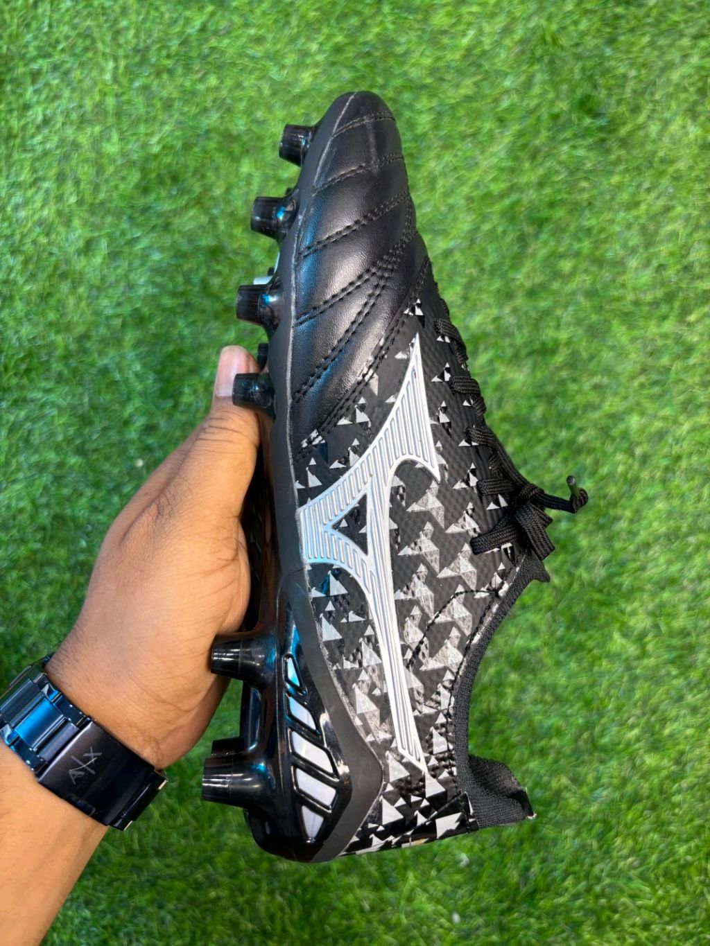 Mizuno Neo 3 Black And Silver FG With Lace