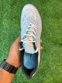 Hypervenom Phantom 3 Blue & Grey Low-top FG With Lace - 7