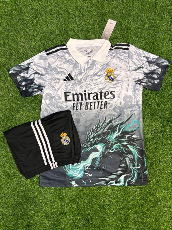 Madrid 2025 White & Grey Dragon Fan Edition With Short - L