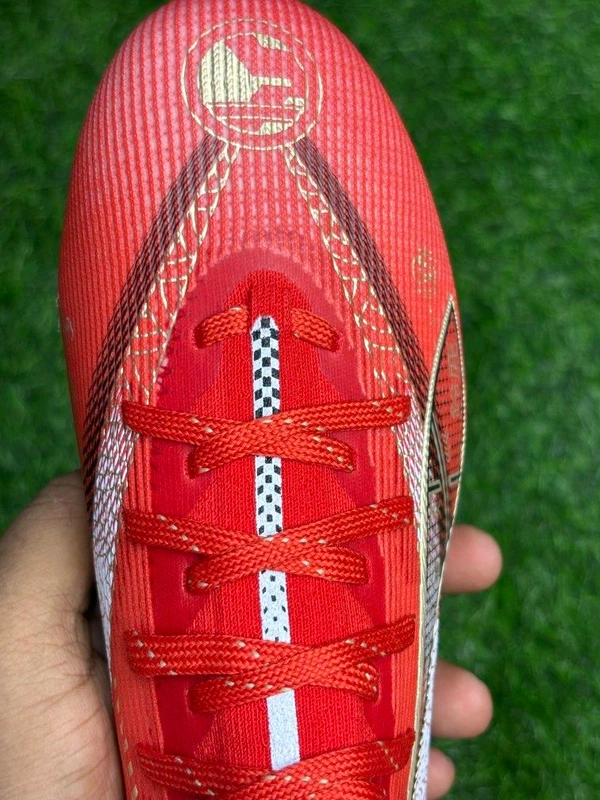 Ultra Ultimate Red & Gold Low-Top FG With Lace - 6