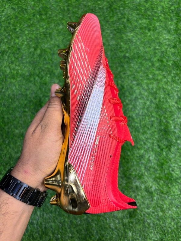 Ultra Ultimate Red & Gold Low-Top FG With Lace - 8