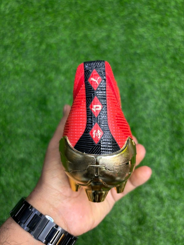 Ultra Ultimate Red & Gold Low-Top FG With Lace - 9