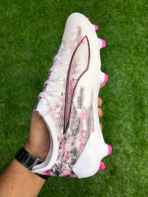 Ultra Ultimate White & Pink Low-Top FG With Lace - 8