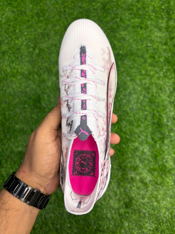 Ultra Ultimate White & Pink Low-Top FG With Lace - 9