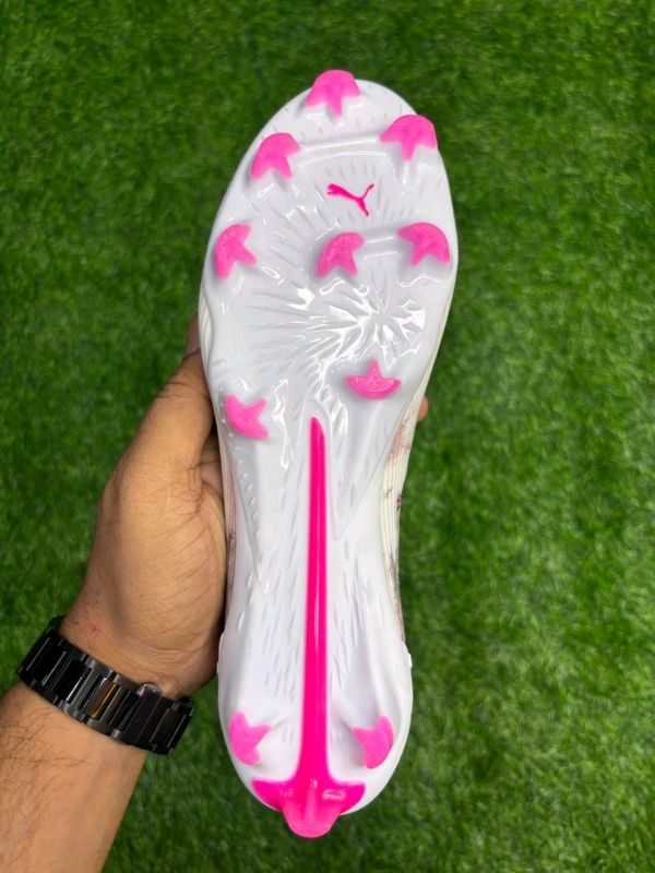 Ultra Ultimate White & Pink Low-Top FG With Lace - 9