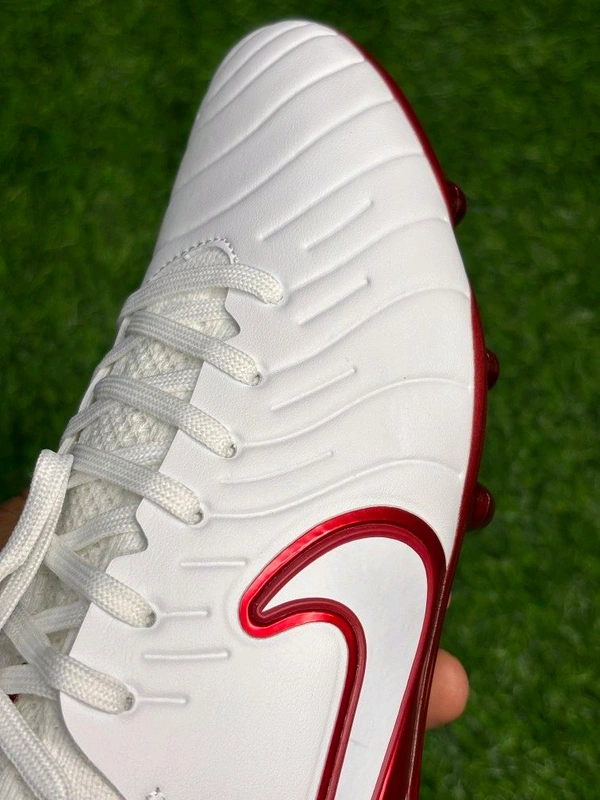 Tiempo Legend 10 Elite White Red Low-top FG With Lace - 7