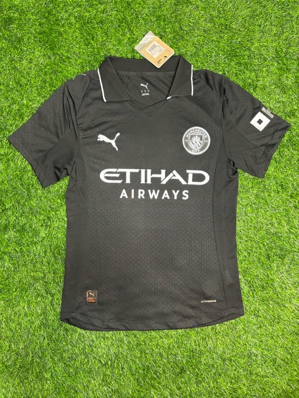 Manchester City 25/26 3rd Kit Black Player Edition Half Sleeve - L