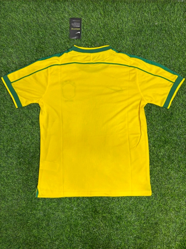 Retro Brazil 1998 World Cup Jersey Half Sleeve - XL