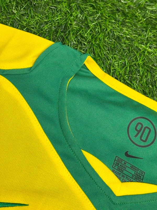 Brazil Home 2004 Copa America Champions Retro Jersey - M
