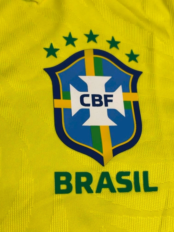 Brazil Home Yellow Colour Polo Jersey Player Edition - S