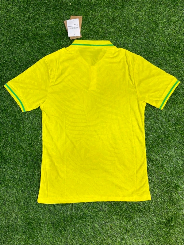 Brazil Home Yellow Colour Polo Jersey Player Edition - S