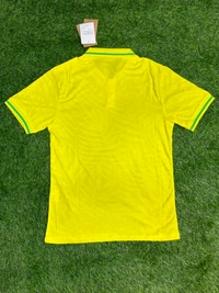 Brazil Home Yellow Colour Polo Jersey Player Edition - M