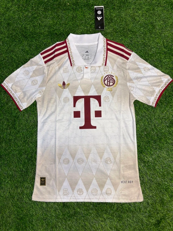 Bayern Munich 125th Aniversary White Polo Jersey Player Edition - XL