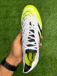 Predator Elite White Green Colour Low-top FG With Lace - 10.5