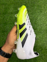 Predator Elite White Green Colour Low-top FG With Lace - 10.5