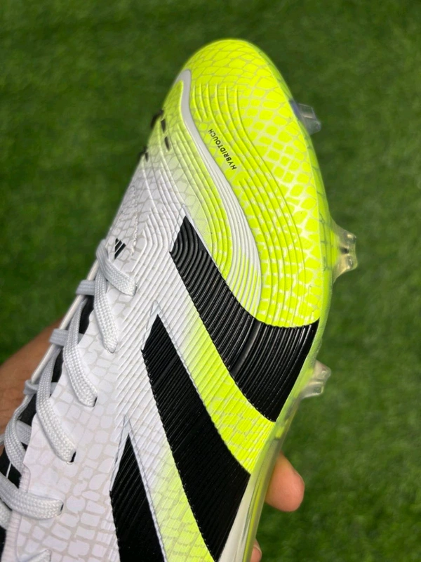 Predator Elite White Green Colour Low-top FG With Lace - 6.5