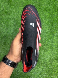 Predator Elite Black And Red Low-top FG Without Lace - 9.5