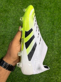 Predator Elite White And Green Low-top FG Without Lace - 8