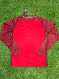 Retro Portugal 2016 Home Long Sleeve Jersey - L