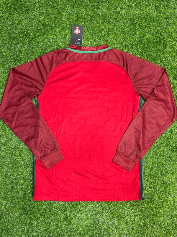 Retro Portugal 2016 Home Long Sleeve Jersey - L