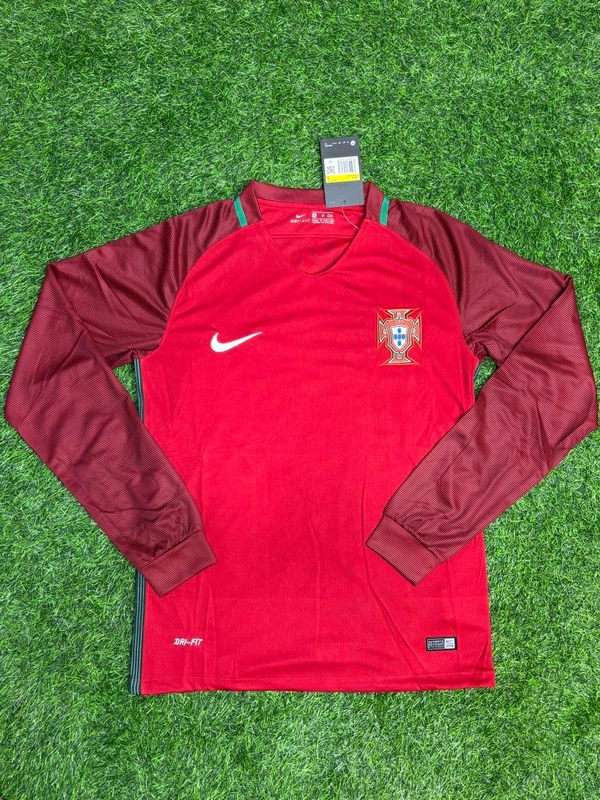 Retro Portugal 2016 Home Long Sleeve Jersey - XL