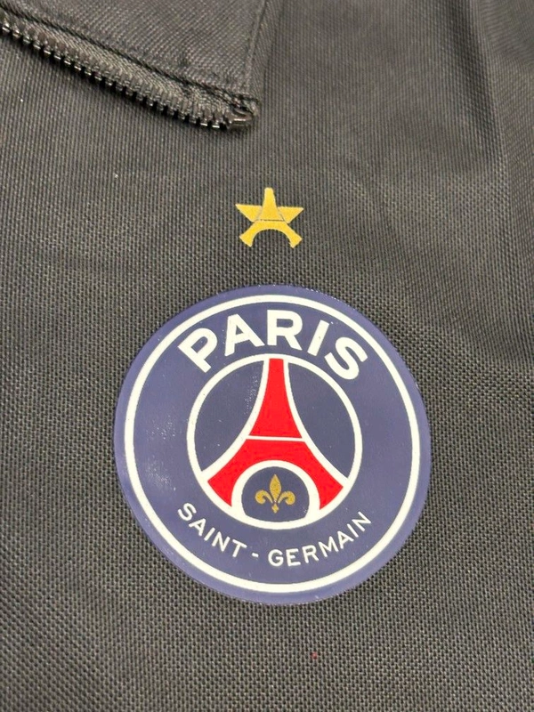PSG Black Colour Polo Shirt With Zipper - M