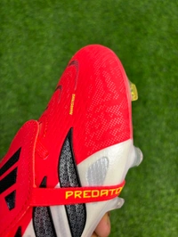 Predator Foldover Elite Red And White Colour FG With Lace - 6.5