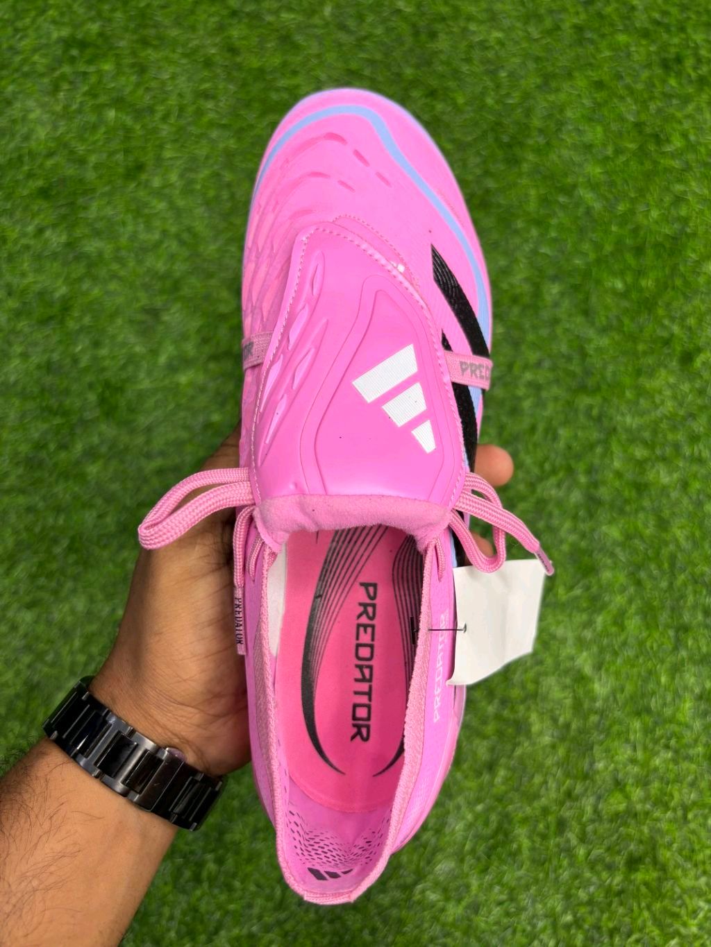 Predator Foldover Elite Light Pink Colour FG With Lace
