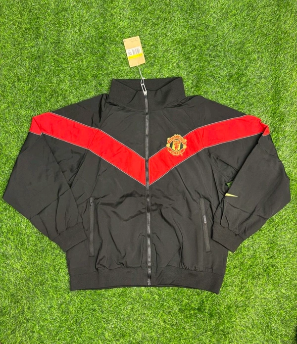 Manchester United Black And Red Colour Windbreaker Jacket - M