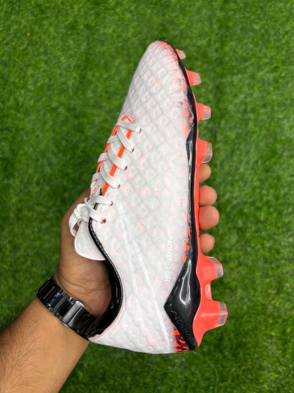 Hypervenom Phantom 3 White Orange Low-top FG With Lace(Colour Changing) - 6