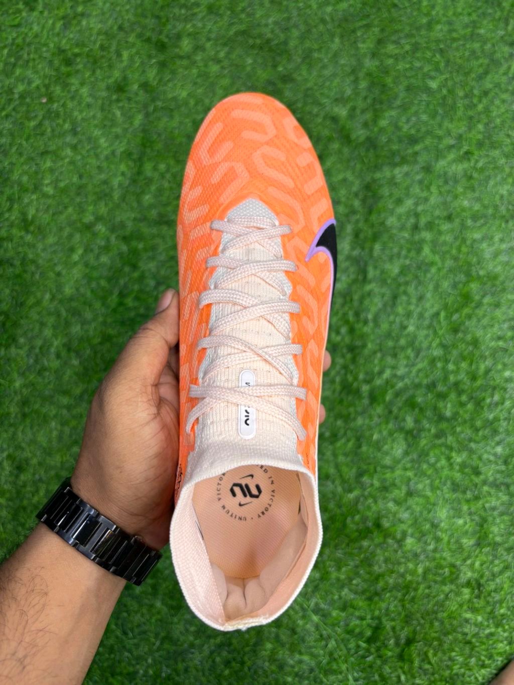 Mercurial Superfly 9 Orange High-top FG With Lace