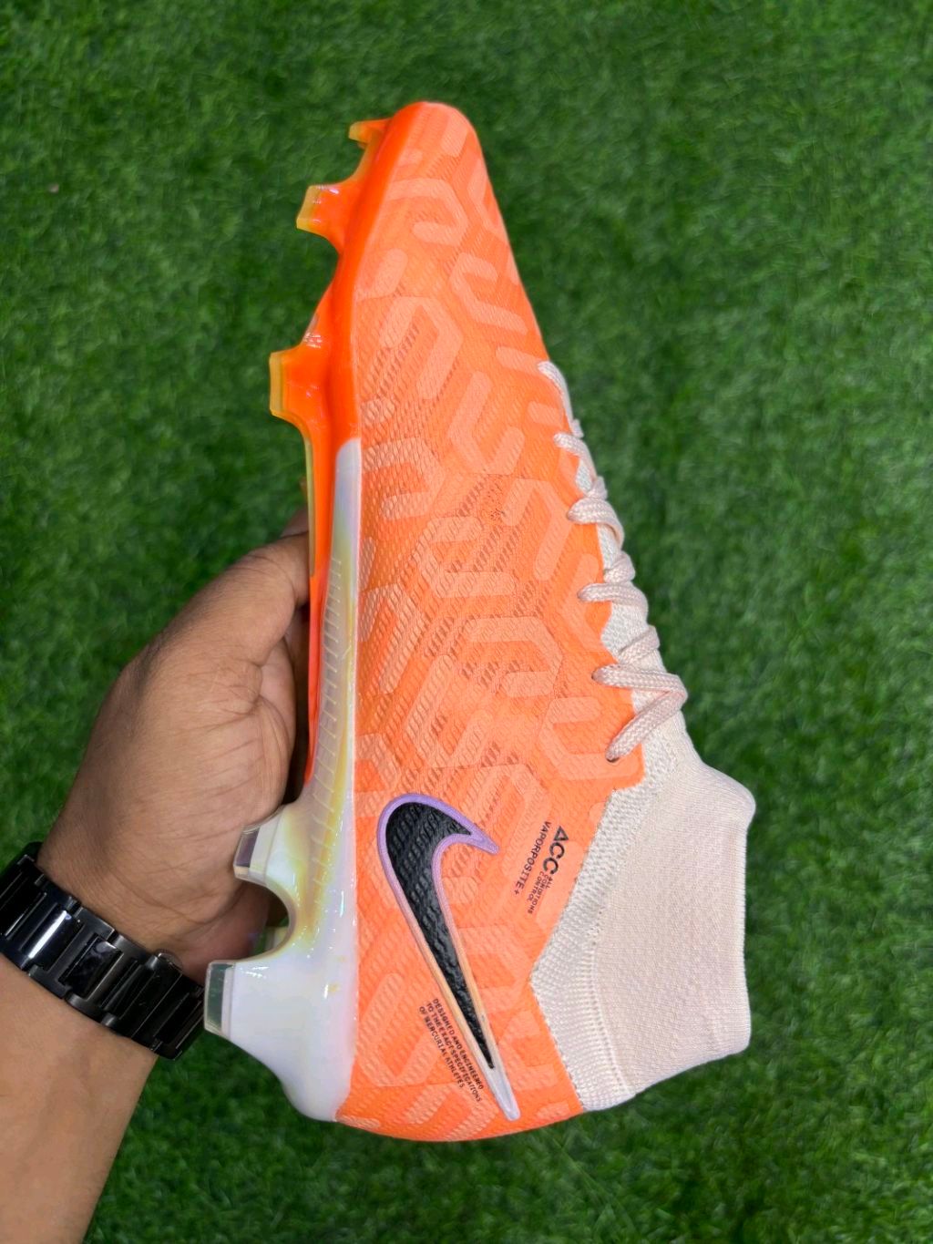 Mercurial Superfly 9 Orange High-top FG With Lace