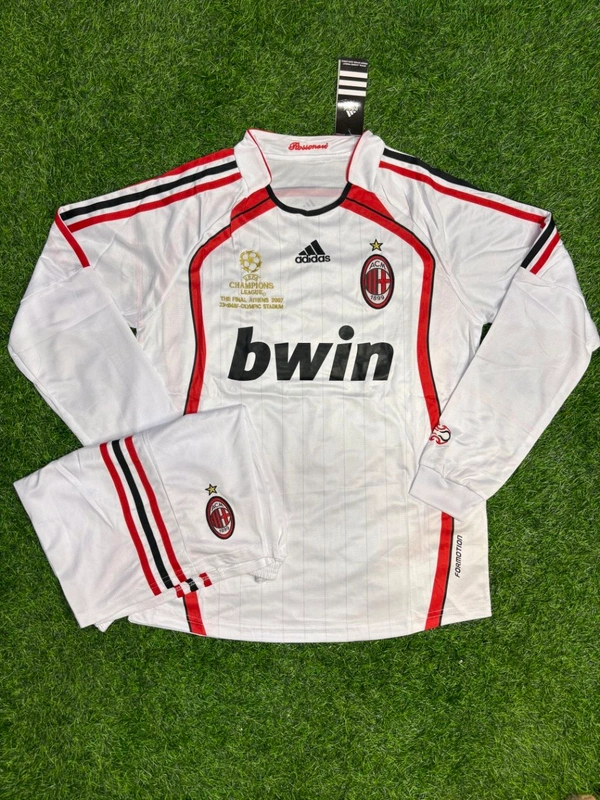 Retro AC Milan 2006-07 Away Kit Fan Edition Full Sleeve With Short - L
