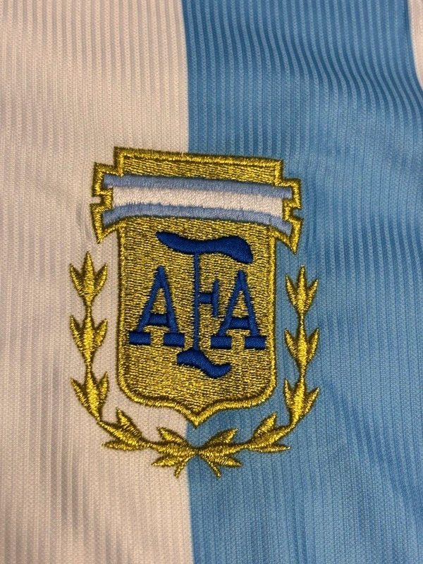 Retro Argentina 1998 World Cup Home Kit Half Sleeve - XL