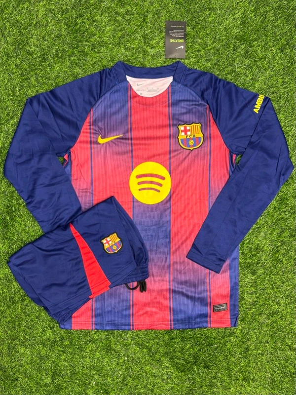 FC Barcelona 25/26 Home Kit Fan Edition Full Sleeve With Short - L