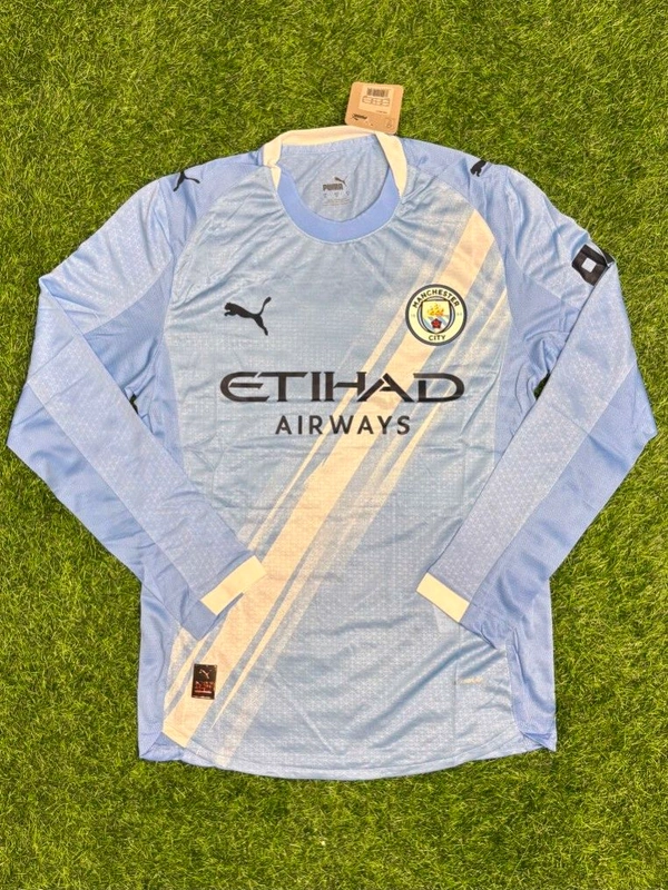 Manchester City 25/26 Home Kit Player Edition Full Sleeve - M
