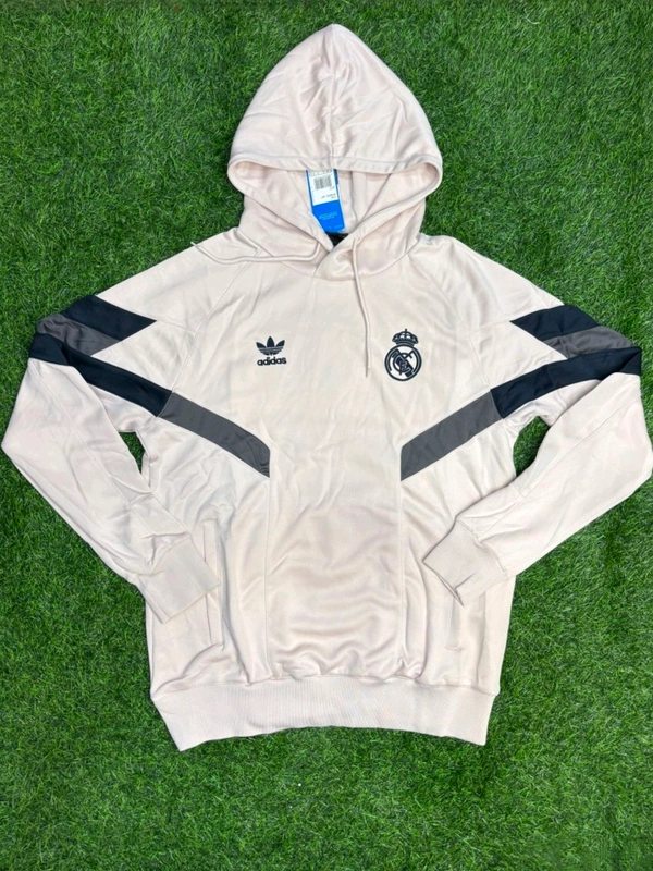 Madrid 2025 Cream And Grey Colour Traning Suit Set - S